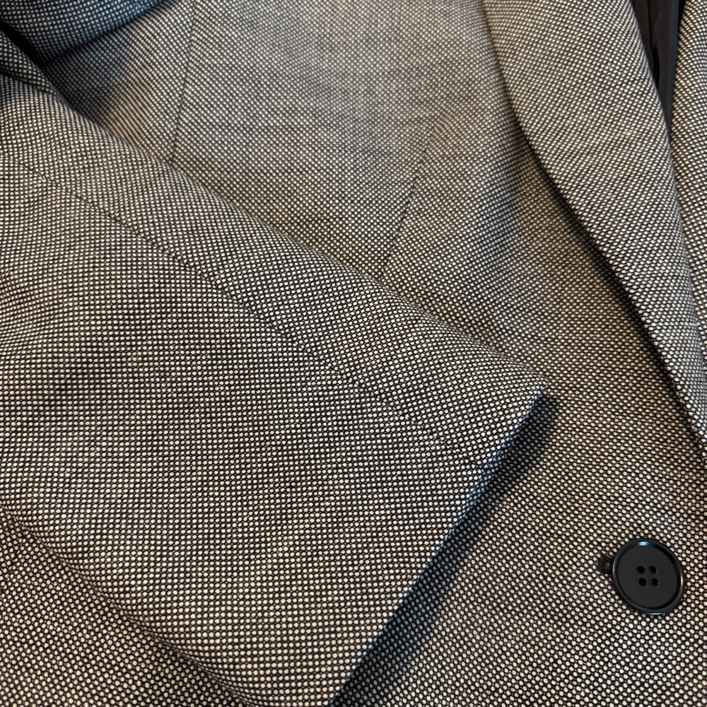 Talbots Gray Wool Blend One Button Closure Blazer… - image 10